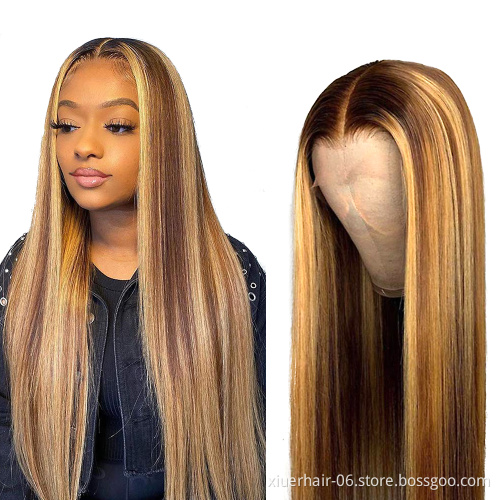 Wholesale Virgin Remy Hair Wigs 360 Frontal Wig Brazilian Hair 613 Blonde 30 40 Inch 5x5 lace Closure Human Hair Wigs